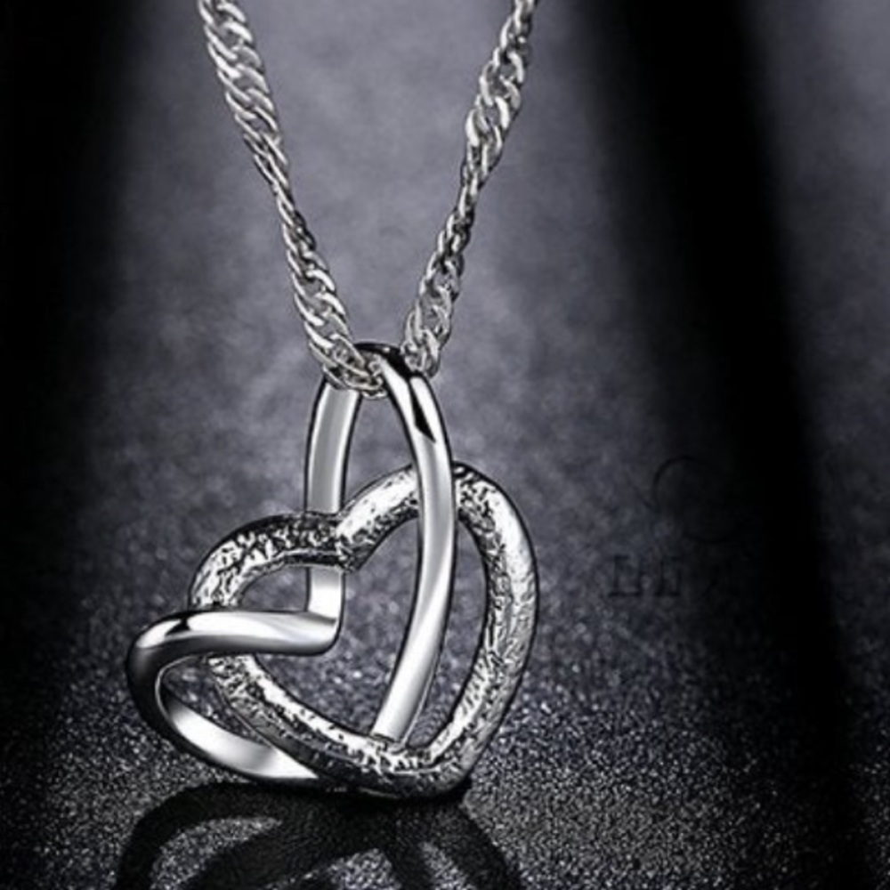 Double Heart Pendant Necklace